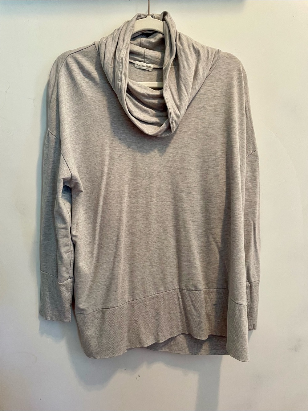 Garnet Hill Cozy Cowl Neck Women's Sweater - Light Gray